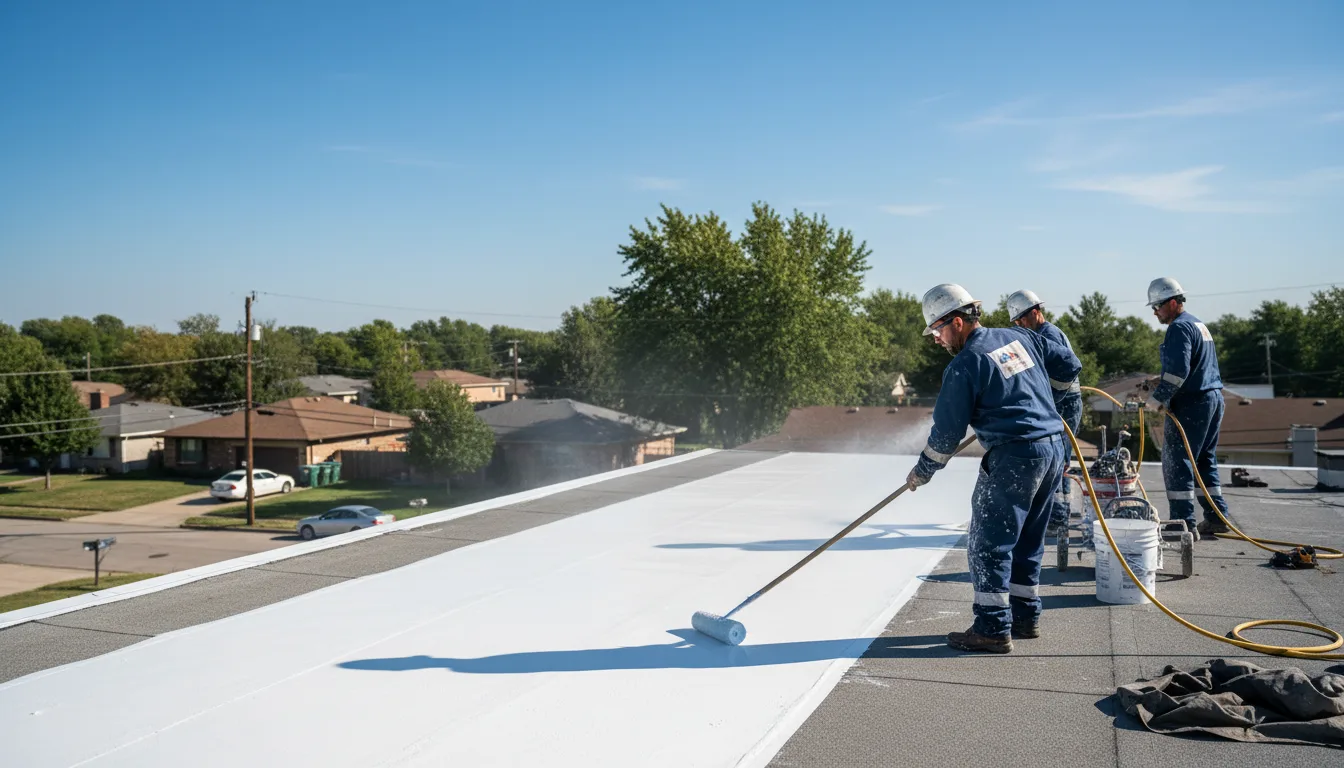 Commercial roof coating in Minooka, IL near me